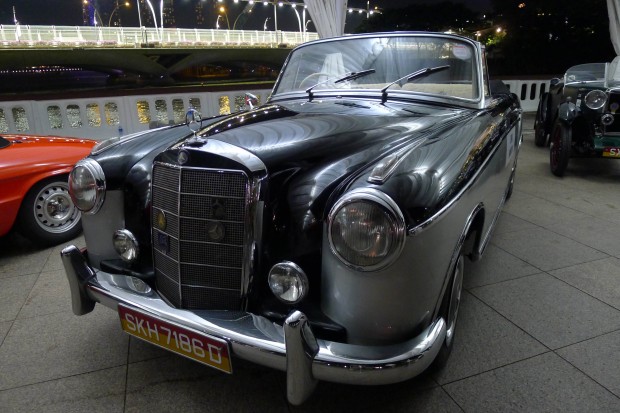 OLD IS GOLD: A vintage Mercedes, one of the cars that appeared during the traditional drivers' parade, sat parked at Zone 4 for fans to get a closer look. (Photo: Shahida Ariff)