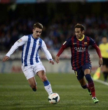 Proven quality: Griezmann (left) has already shown in the La Liga he can match talents like Neymar (right)