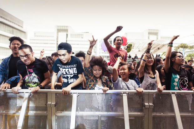 ROCK N ROLLING: A huge crowd including non-RP students and overseas visitors packed the polytechnic's grounds for the two-day festival. (Photo: Anaqi Anzari)