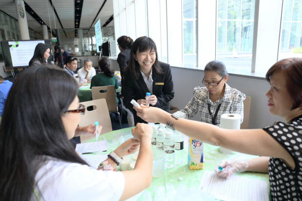 EAT TO LIVE: Staff conduct a hands-on session on the formulation and sensory evaluation of functional food at a School of Applied Science workshop. (Photo: Organising Committee of Tech Day 2014)  