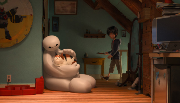 HERO AND SIDEKICK: Baymax (L) is an adorable character who steals the thunder from protagonist Hiro. (Photo: http://movies.disney.com/big-hero-6/)