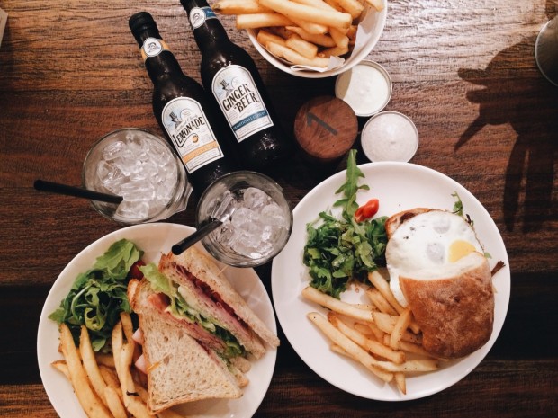 SAVOURY GOODNESS: Christmas Deck Sandwich, Johnny Crabbie's Lemonade Ginger & Cloudy Ginger Drink, 88 Fries and Two Bakers TYB. (PHOTO BY: Ong Jia Wei, Ivan)