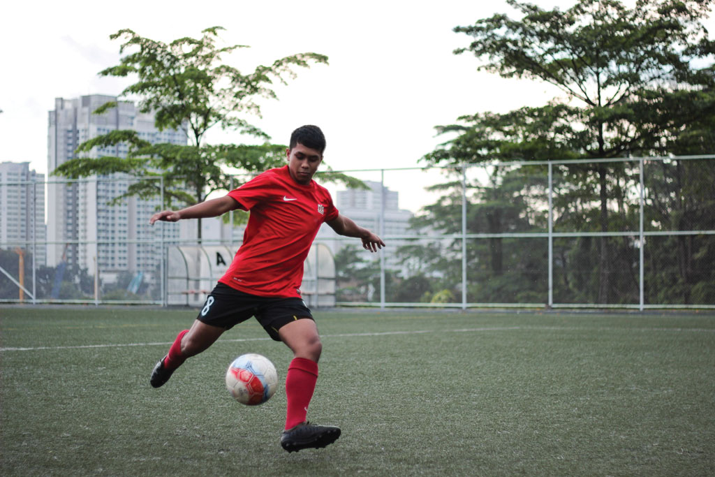Going for glory: The sky is the limit for Muhelmy as he sets his sight on representing Singapore one day. PHOTO BY: Hasif Hasny