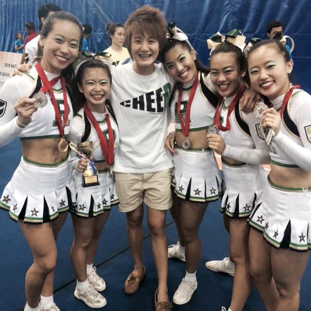 Photo: RP Rexaz All Girls Team White with their coach who achieved an All- Stunts-Up routine and 1st Runner Up in the group division. (Photo courtesy of Grace Tan)