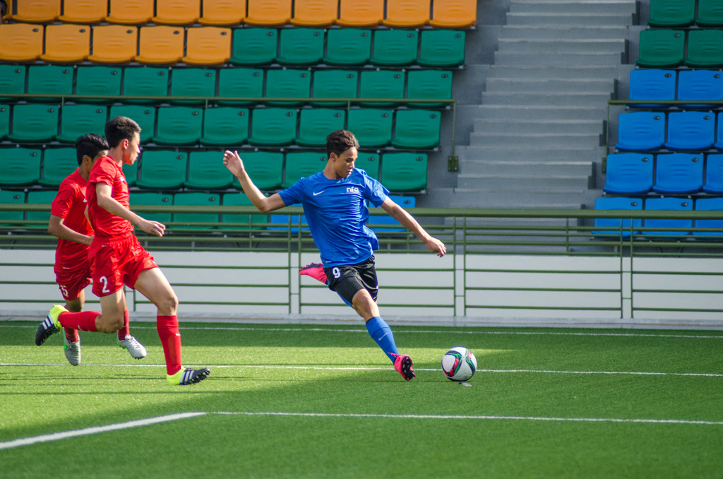 THREE STRIKES: Ikhsan (left) achieved a remarkable feat in the tournament as he got a perfect hat-trick - scoring with his left foot, his right foot, and his head.