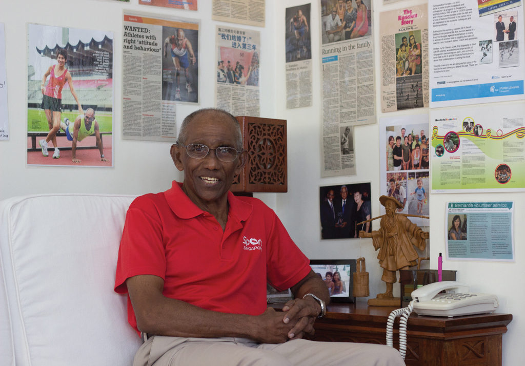 LIVING LEGEND: 73-year-old C. Kunalan has been a continious pillar of strength for the local sports industry since his stint as a sprinter. Despite his retirement from the track, he remains an inspirational figure in local sports. Photo: HASIF HASNY