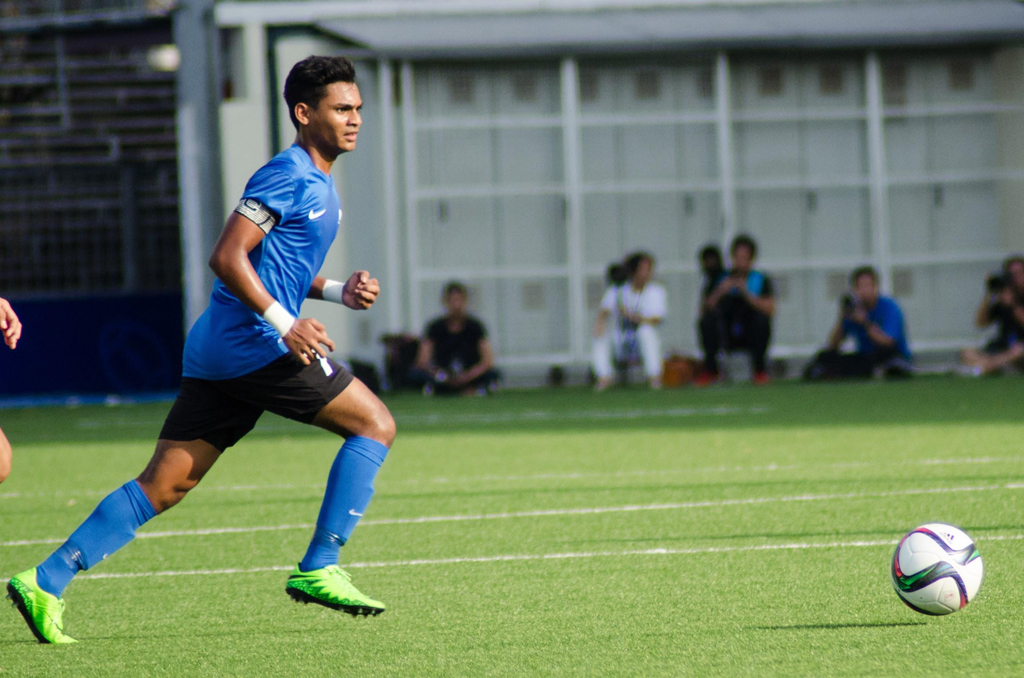 PENALTY PRESSURE: NFA U16 captain Saifullah Akbar overcomes the pressure and successfully converts a penalty in the dying embers of the 3rd/4th placing match against the NFA U15 and it seals victory for his side. (Photo: Damien Teo)
