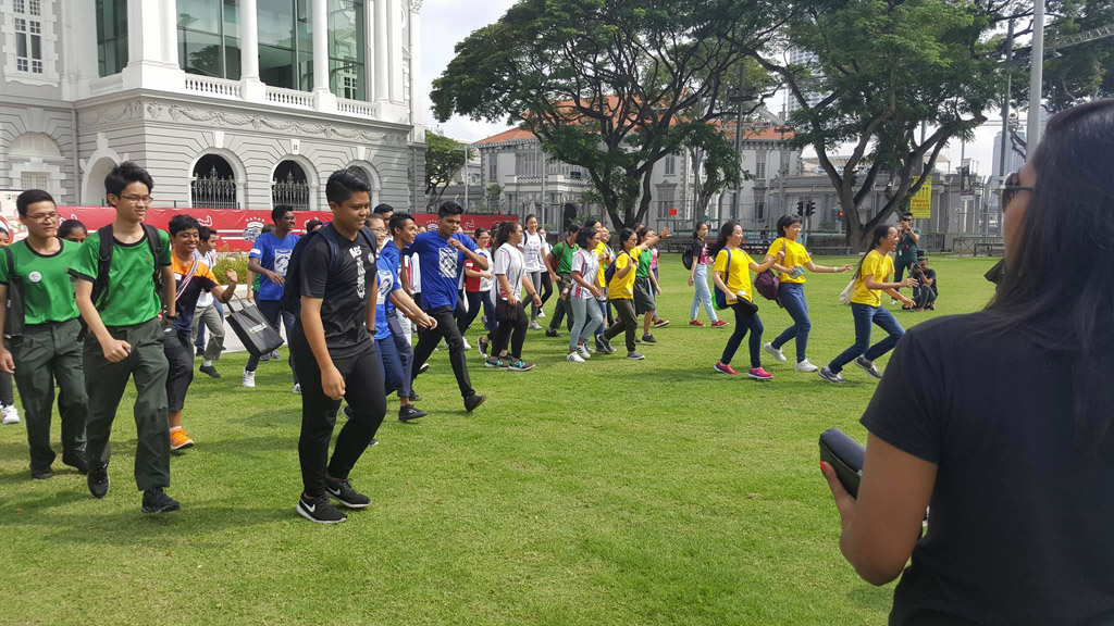 DIFFERENT SCHOOLS, ONE GOAL: Though everyone is from different schools, the participating teams had the same set of missions to complete, to work towards clinching the first prize of $800 worth of vouchers and a commemoration medal. (Photo: Raihana Bte Mohd Rashid)