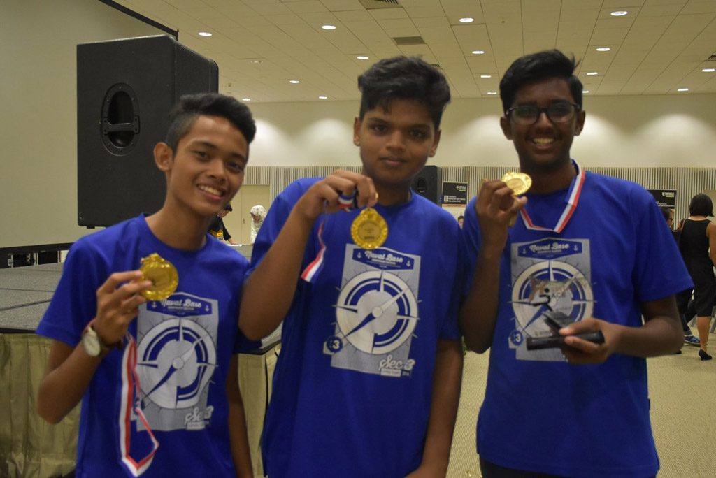 WE ARE THE CHAMPIONS: Naval Base Secondary School won The Hospitality Race 2016.  They had showcased excellent strategy, team work and dedication. The team walked away with the winning prize sponsored by Passionista, a member of the Vivarch Enrichment Group. (Photo: Maisha Samiha)  