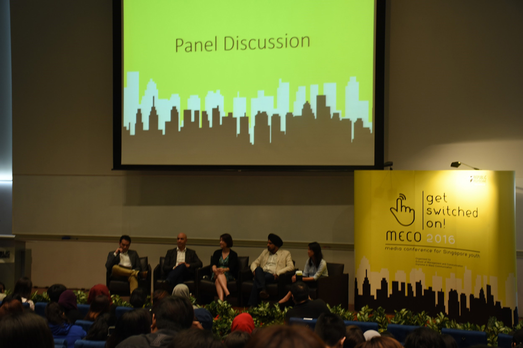 A CAPTIVE AUDIENCE: Panellist share interesting insights with some 250 delegates at the first Media Conference for Singapore Youth 2016. (PHOTO: CLAUDIA TAY)