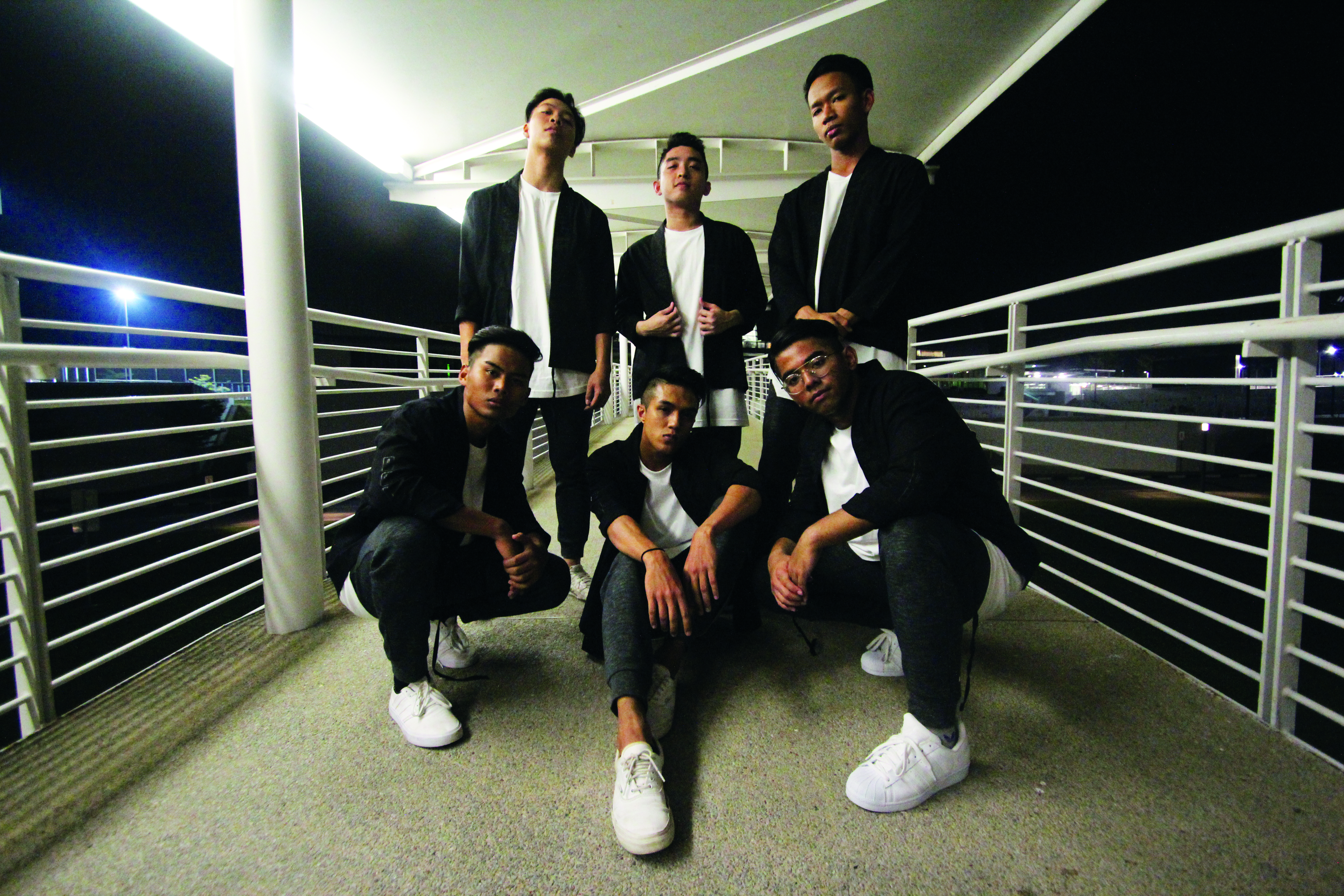 STUDIES FIRST: Style Groovaz Crew team Sutairu members (clockwise from top left) Dominic Soh, 19, Chua Boon Kit, 19, Ameerul Khamis, 19, Luqman Nur Hakim, 20, Sufian Jumari, 24 and Lutfil Nur Hadi, 20, qualified to compete in the AUDC finals in Shanghai. But they had to give up the opportunity for their Mid-Semester Assessment. Photo Courtesy of Muham- mad Zuhairin Abdul Rahman.