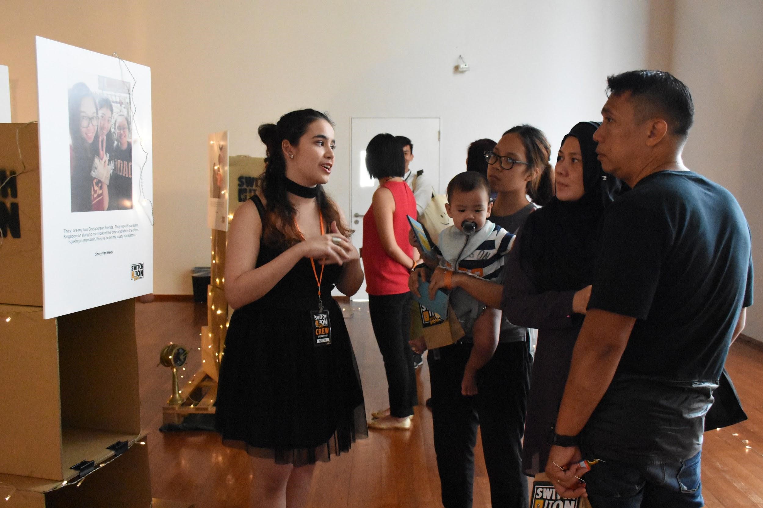 SWITCHING ON NEW MINDSETS: A social media callout aimed at youths for photos and personal recounts turned into a photo exhibition at Republic Polytechnic on Aug 8. Switch It On with SKM Exhibition Trail shared stories of youths’ positive interaction and budding friendships with different nationalities to inspire participants to do the same.  (Photo: Dawn Lee Shi Han)